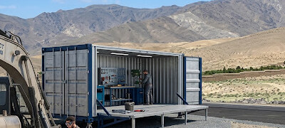 Mobile workshop container